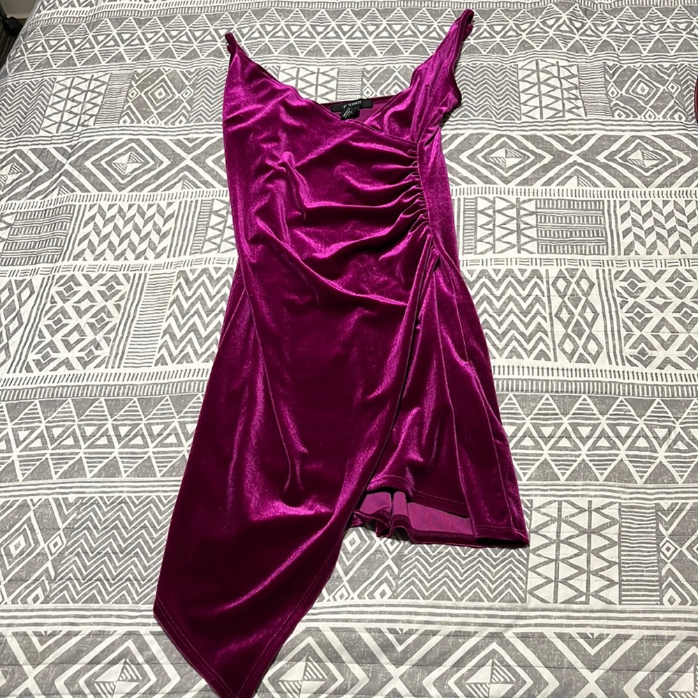 Fuscia velvet party dress
